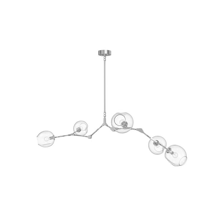 Fairfax Chrome 5-Light Sputnik Chandelier with Glass Globes