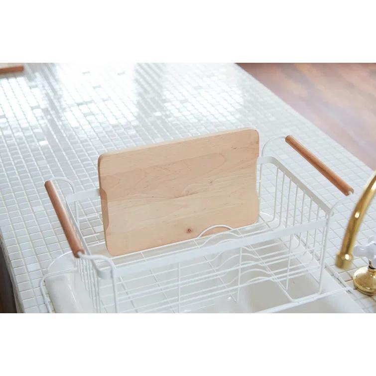 Yamazaki Tosca White Over-The-Sink Dish Drainer Rack