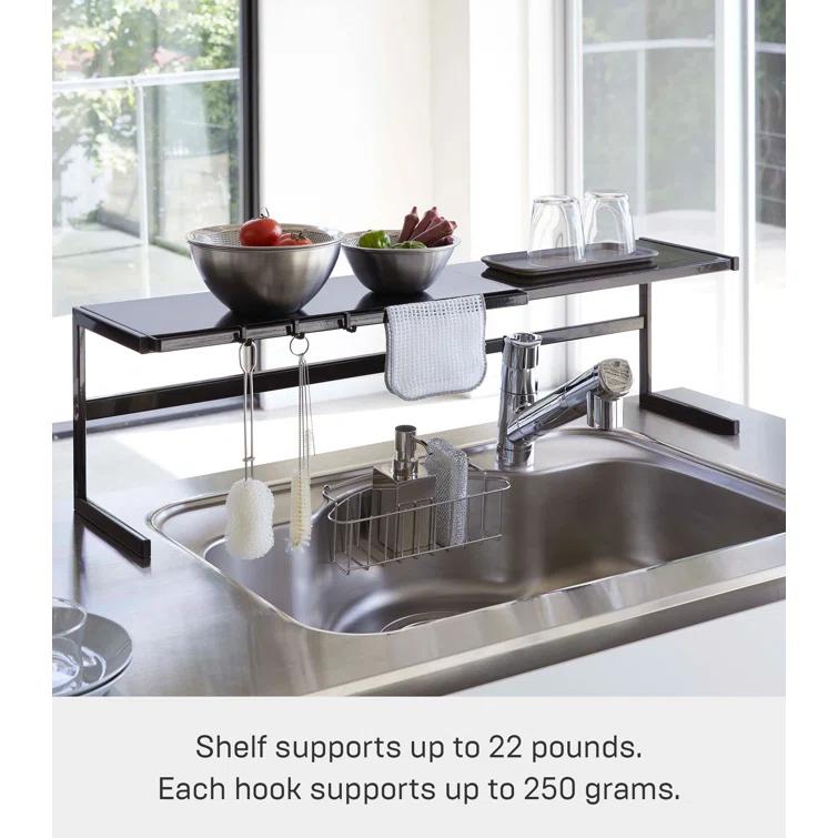 Yamazaki Home Expandable Support Rack - Kitchen Storage Shelf Organizer, Steel, Expandable