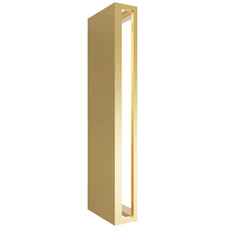 Park Avenue 17" Gold LED Modern Lantern Wall Sconce