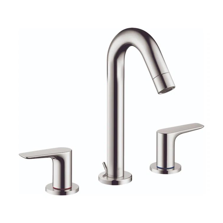 Logis Widespread Bathroom Faucet with Drain Assembly