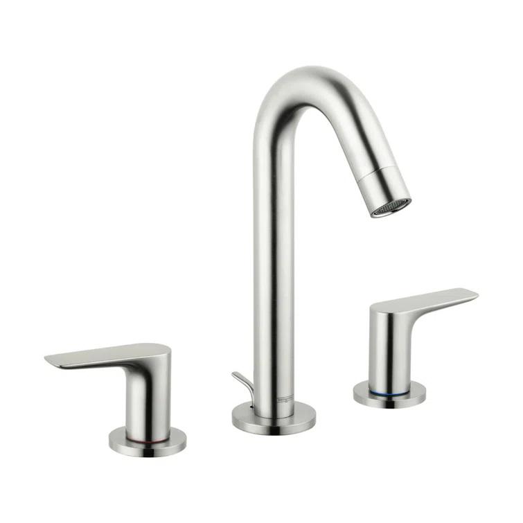 Logis Widespread Bathroom Faucet with Drain Assembly