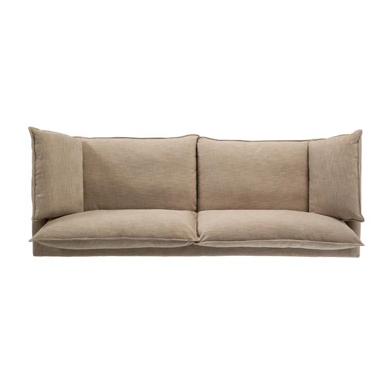 Laken Stone Flared Arm Polyester Blend Sofa