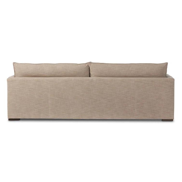 Laken Stone Flared Arm Polyester Blend Sofa