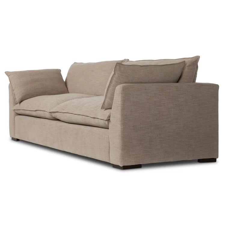 Laken Stone Flared Arm Polyester Blend Sofa