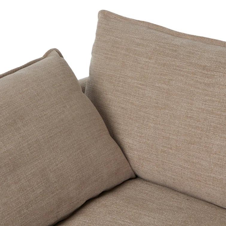 Laken Stone Flared Arm Polyester Blend Sofa