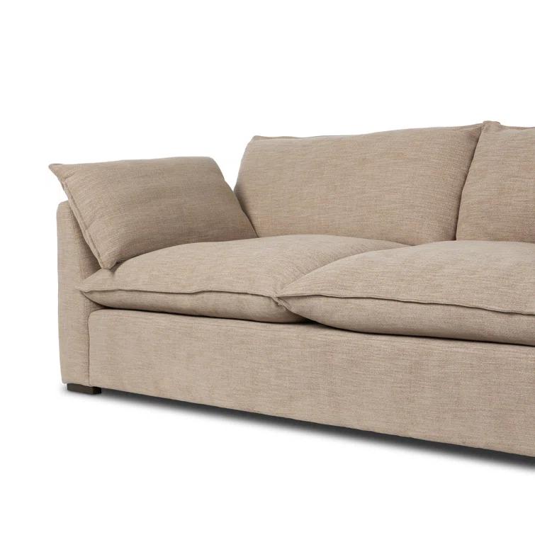 Laken Stone Flared Arm Polyester Blend Sofa