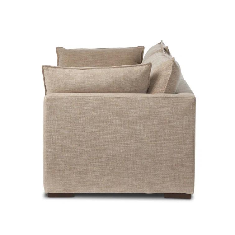 Laken Stone Flared Arm Polyester Blend Sofa