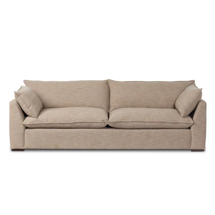 Laken Stone Flared Arm Polyester Blend Sofa