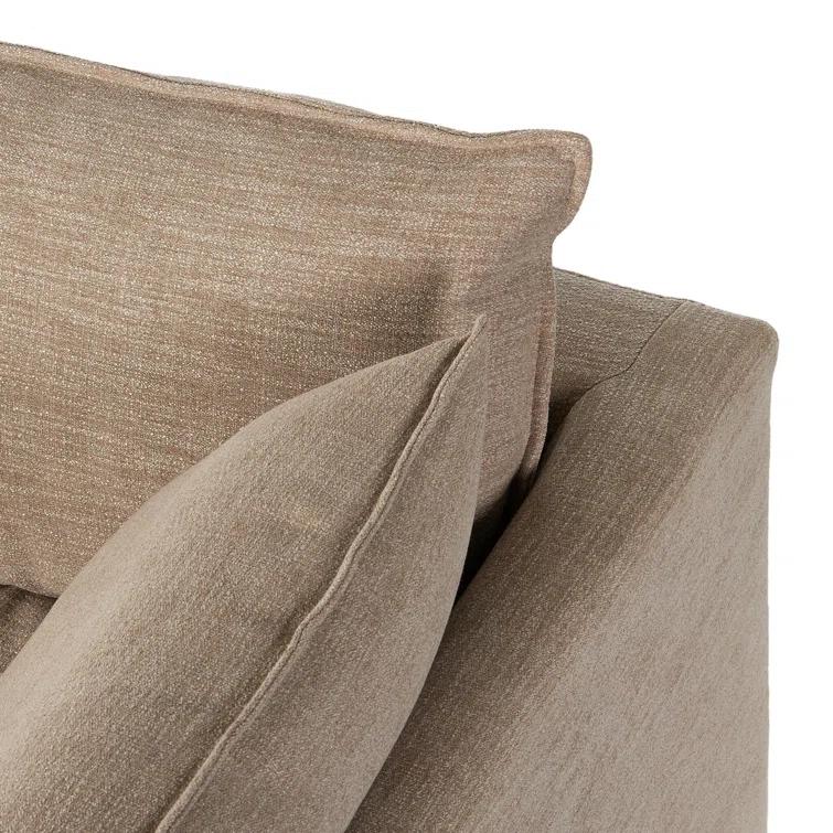 Laken Stone Flared Arm Polyester Blend Sofa