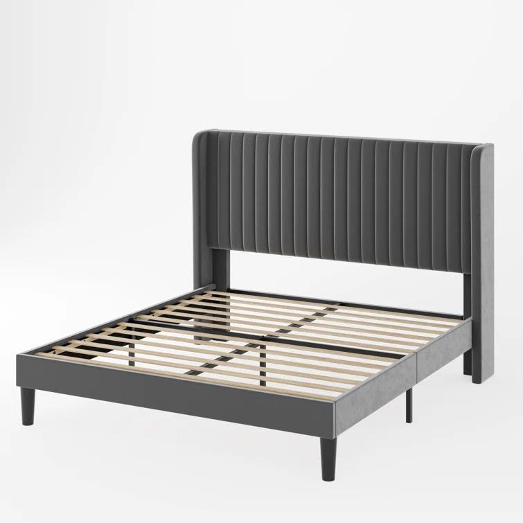 Candler Upholstered Platform Bed with Wingback