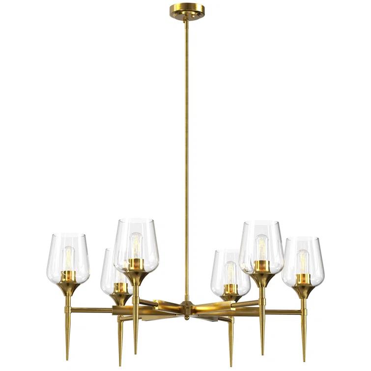 6 - Light Dimmable Classic Chandelier