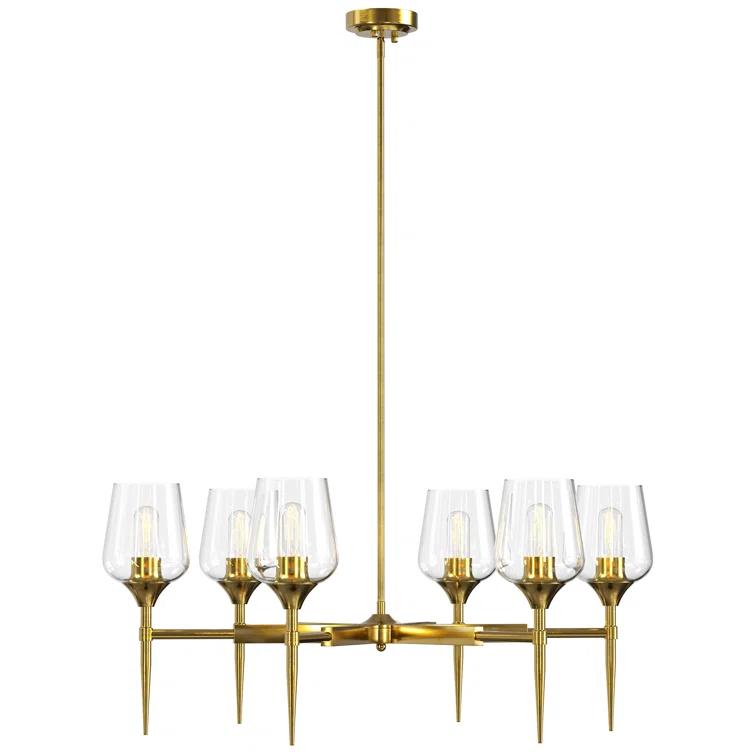 6 - Light Dimmable Classic Chandelier