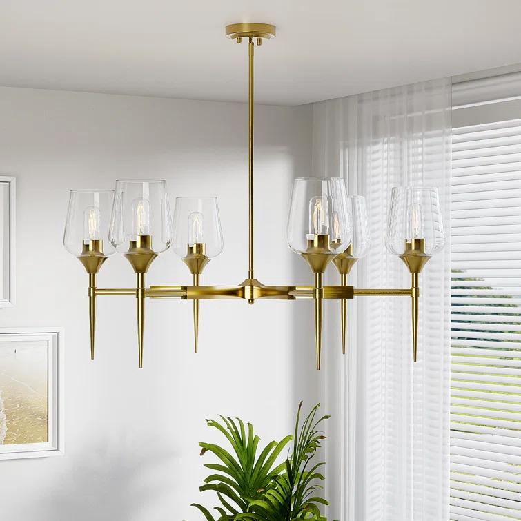 6 - Light Dimmable Classic Chandelier