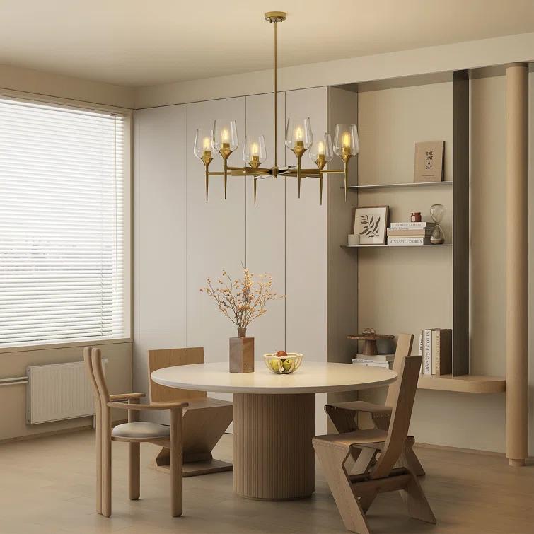 6 - Light Dimmable Classic Chandelier