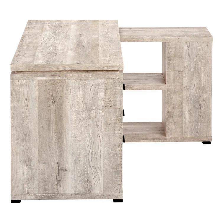 Leomia Computer Desk, Home Office, Corner, Storage Drawers, L Shape, Work, Laptop, Laminate, Black