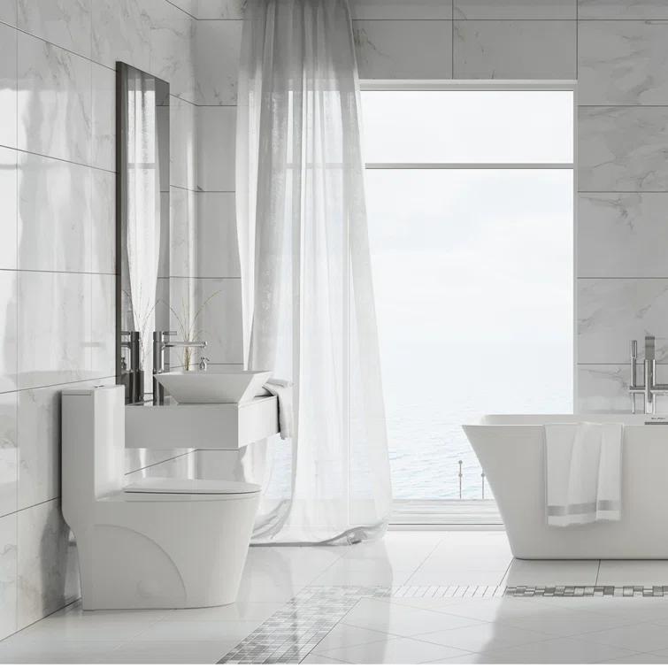 St. Tropez One Piece Elongated Toilet Dual Vortex Flush 1.6 GPF