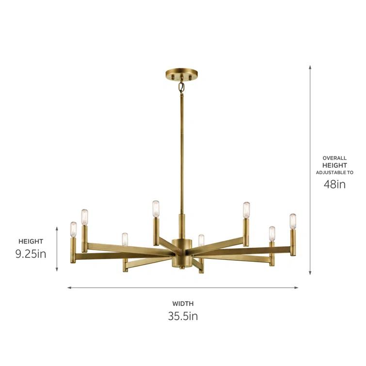 Tuscany 8 Light Metal Dimmable Chandelier