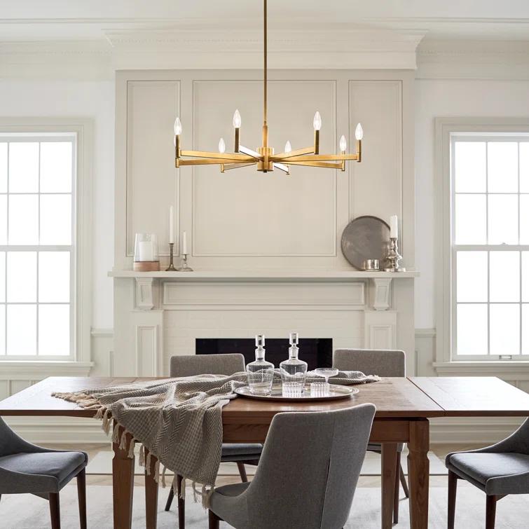 Tuscany 8 Light Metal Dimmable Chandelier