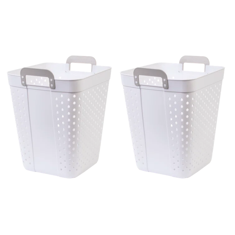 Plastic Laundry Hamper (Set of 2)