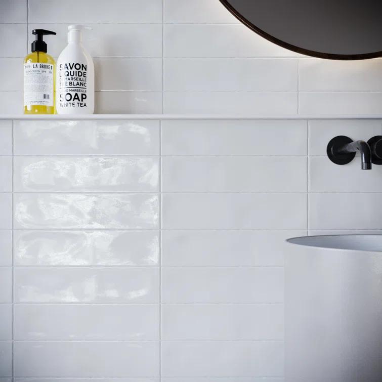 Supreme Tile Rustic 2.95 in. X 11.81 in. Polished Ceramic Subway Wall Tile