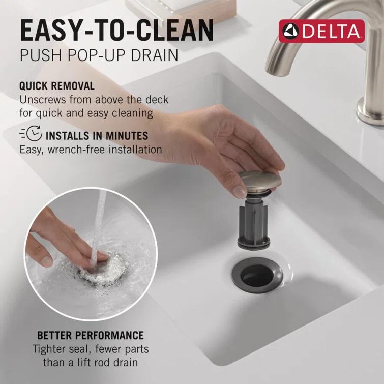 Vero Widespread Bathroom Faucet 3 Hole, 2-handle Bathroom Sink Faucet with Drain Assembly