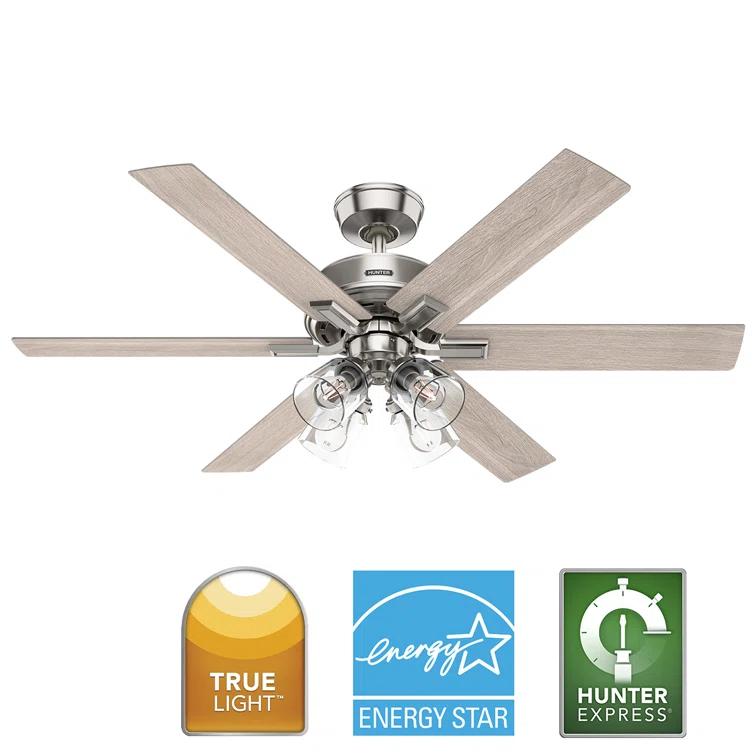 Hunter 52 Inch Fonthill ENERGY STAR® Hunterexpress Ceiling Fan With Lights And Remote