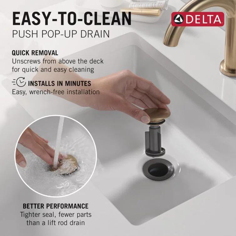 Vero Widespread Bathroom Faucet 3 Hole, 2-handle Bathroom Sink Faucet with Drain Assembly