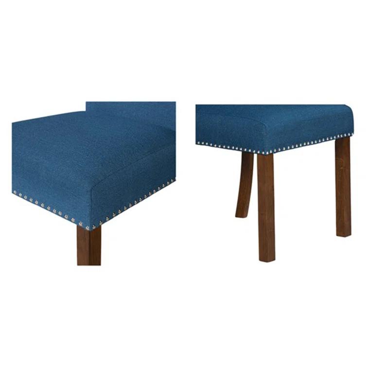 510 Design Aubrey Upholstered Dining Chairs with Silver Nailhead Trim - Set of 2 - Natural (Set of 2)