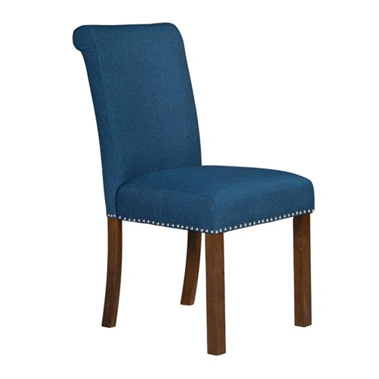 510 Design Aubrey Upholstered Dining Chairs with Silver Nailhead Trim - Set of 2 - Natural (Set of 2)