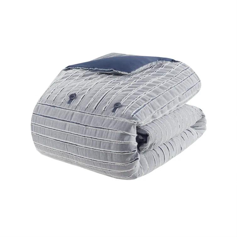 Madison Park Signature Essence Oversized Cotton Clipped Jacquard Comforter Set