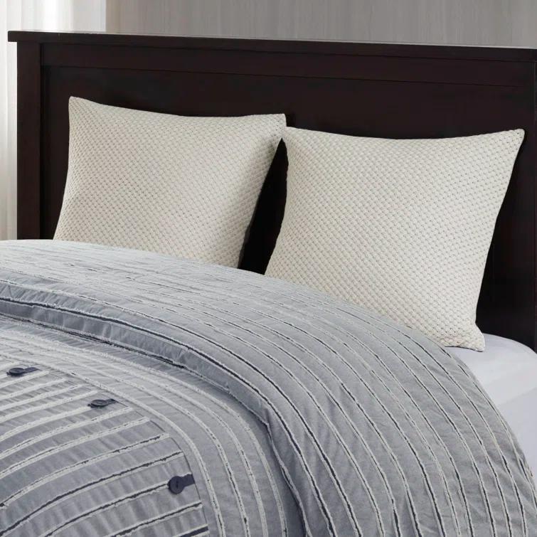 Madison Park Signature Essence Oversized Cotton Clipped Jacquard Comforter Set