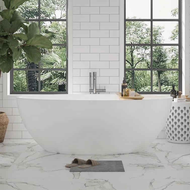 Freestanding Soaking Acrylic Bathtub