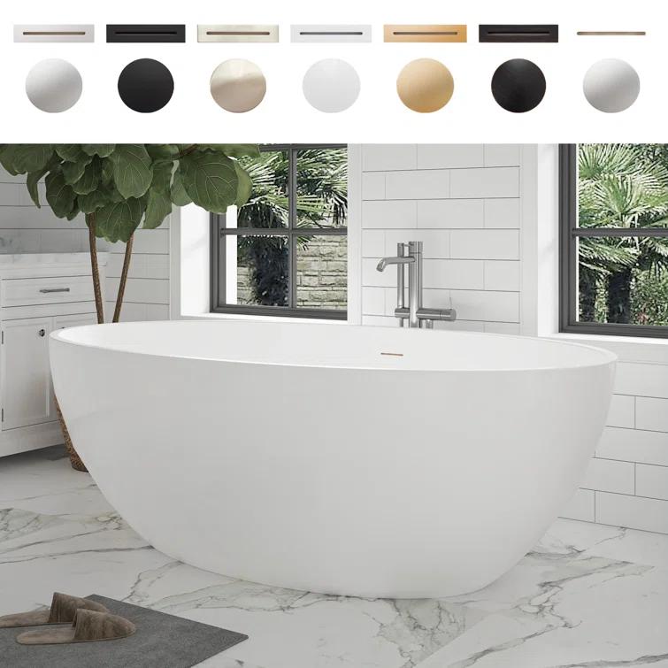 Freestanding Soaking Acrylic Bathtub