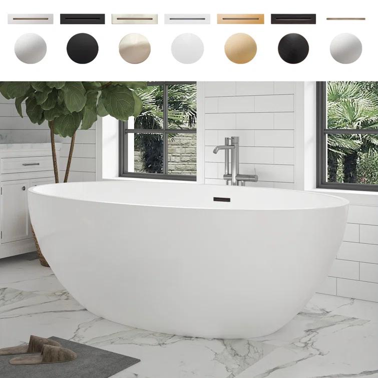 Freestanding Soaking Acrylic Bathtub