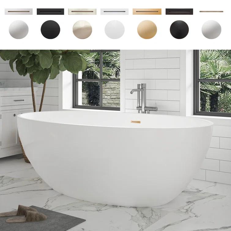Freestanding Soaking Acrylic Bathtub