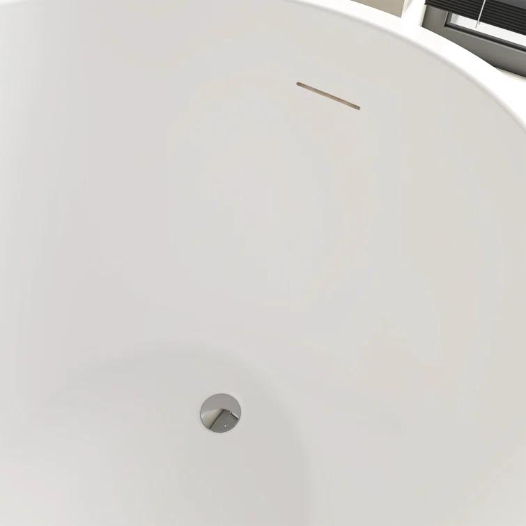 Maya 55" x 28" Freestanding Soaking Acrylic Bathtub