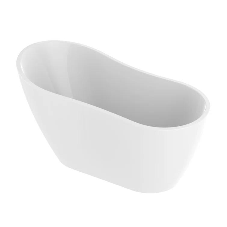 54" X 28" Freestanding Soaking Acrylic Bathtub