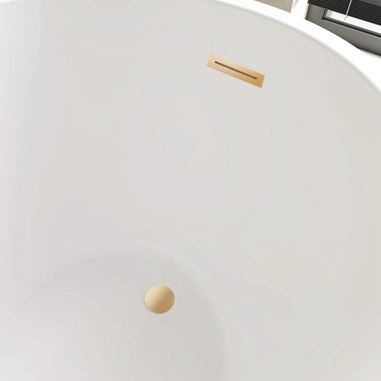 Maya 55" x 28" Freestanding Soaking Acrylic Bathtub