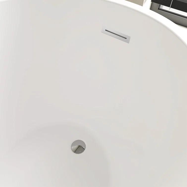 Maya 55" x 28" Freestanding Soaking Acrylic Bathtub