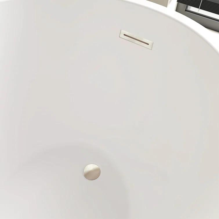 Maya 55" x 28" Freestanding Soaking Acrylic Bathtub