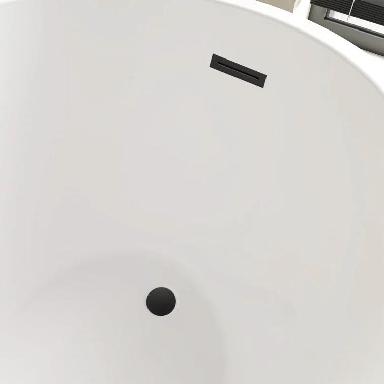 Maya 55" x 28" Freestanding Soaking Acrylic Bathtub
