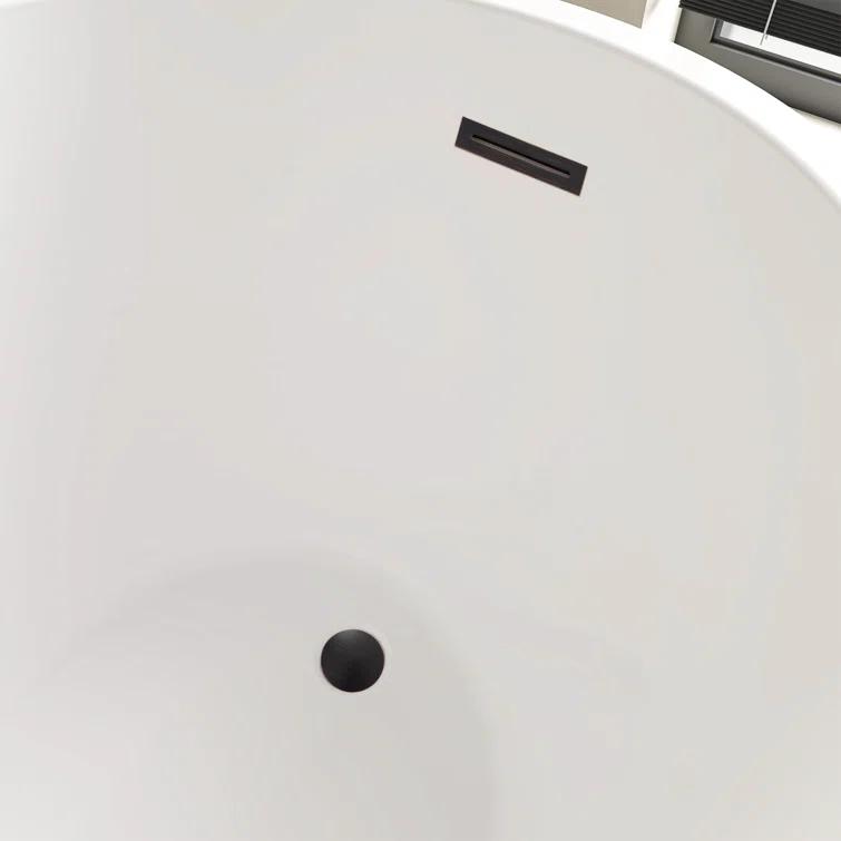 Maya 55" x 28" Freestanding Soaking Acrylic Bathtub