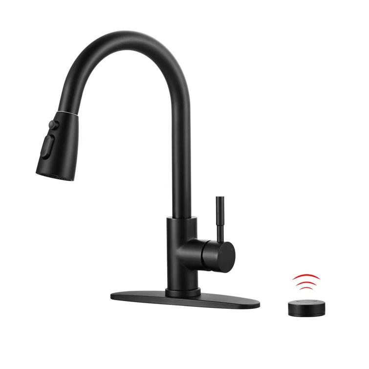 ARCORA ARCORA Stainless Steel  Single Handle Pull-Down Sprayer Kitchen Faucet Set with Touchless Sensor AR7100301B-DC