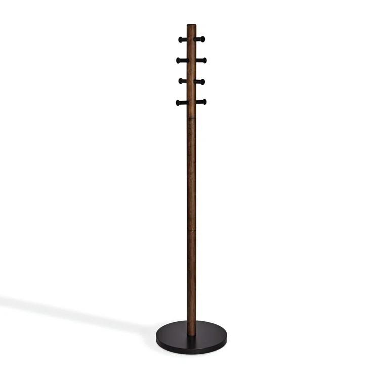 Pillar 8 - Hook Freestanding Solid Wood Coat Rack