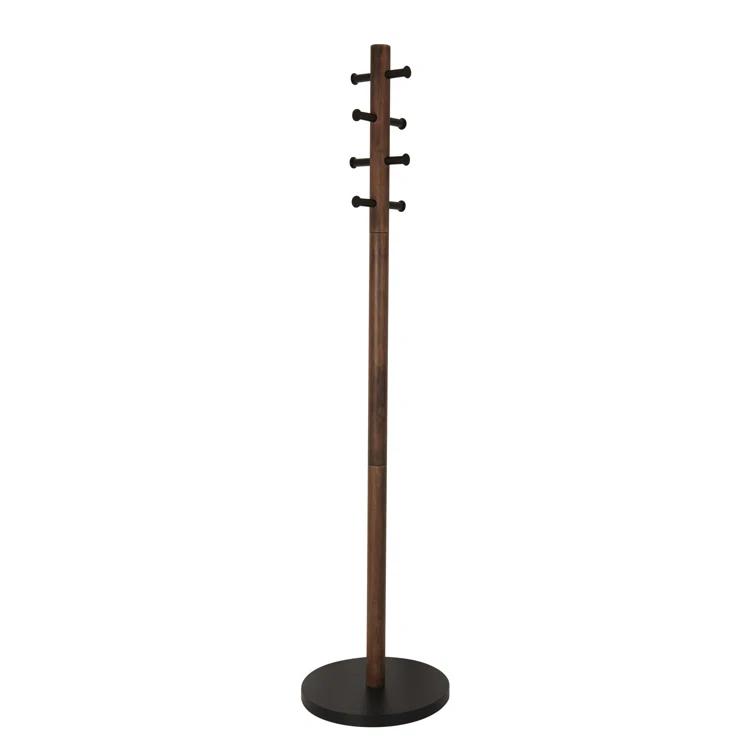 Pillar 8 - Hook Freestanding Solid Wood Coat Rack