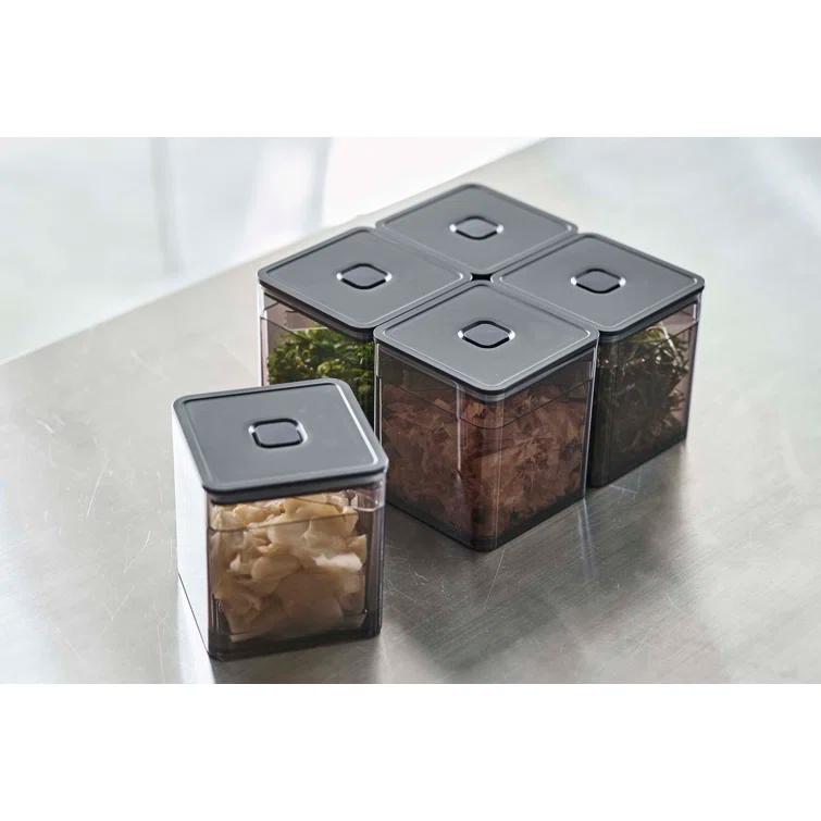 Yamazaki Home Tower Yamazaki Home Airtight Food Storage Container With Lid Square Spice Or Vegetable Holder