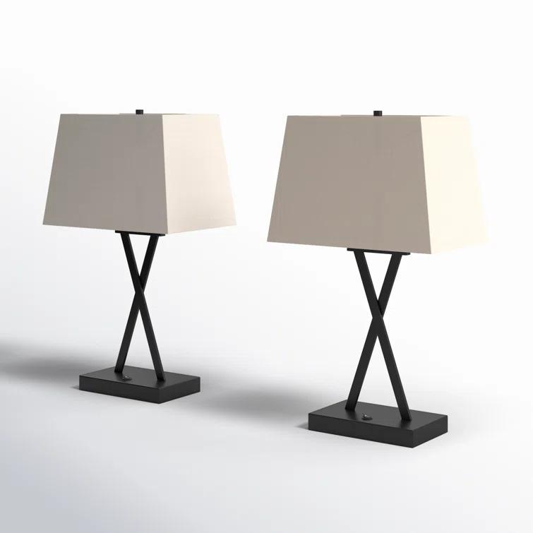 Three Posts™ Monterey Metal USB Table Lamp (Set of 2)