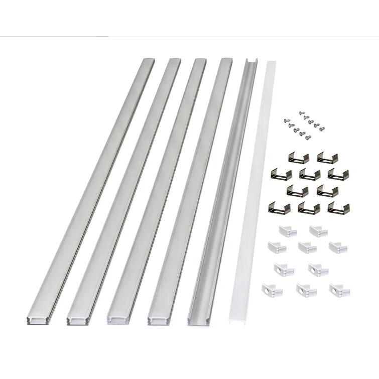LED Tape Light Mounting Channel, Surface Mount, Silver