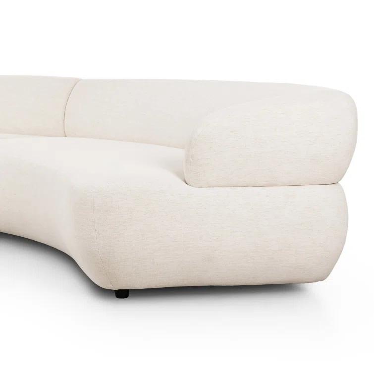 Nomad Snow Linen Left Chaise Two-Piece Sectional Sofa